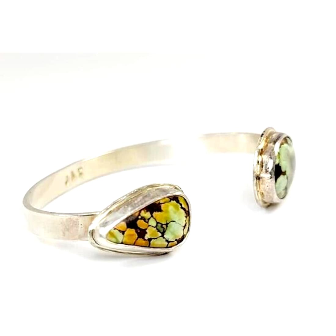 Vintage Signed 925 Sterling Silver Southwestern Green 