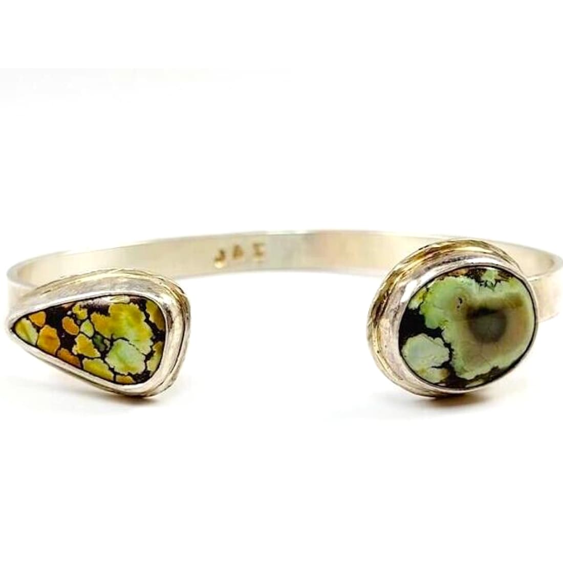 Vintage Signed 925 Sterling Silver Southwestern Green 