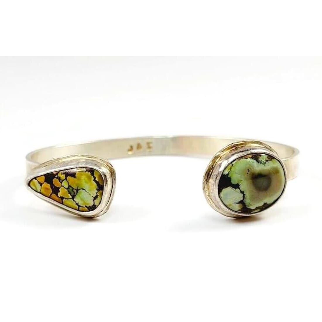 Vintage Signed 925 Sterling Silver Southwestern Green 