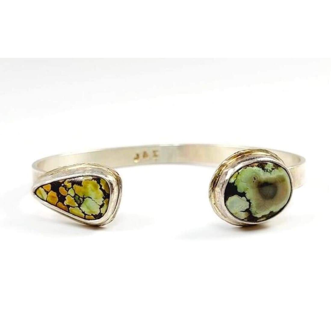 Vintage Signed 925 Sterling Silver Southwestern Green 