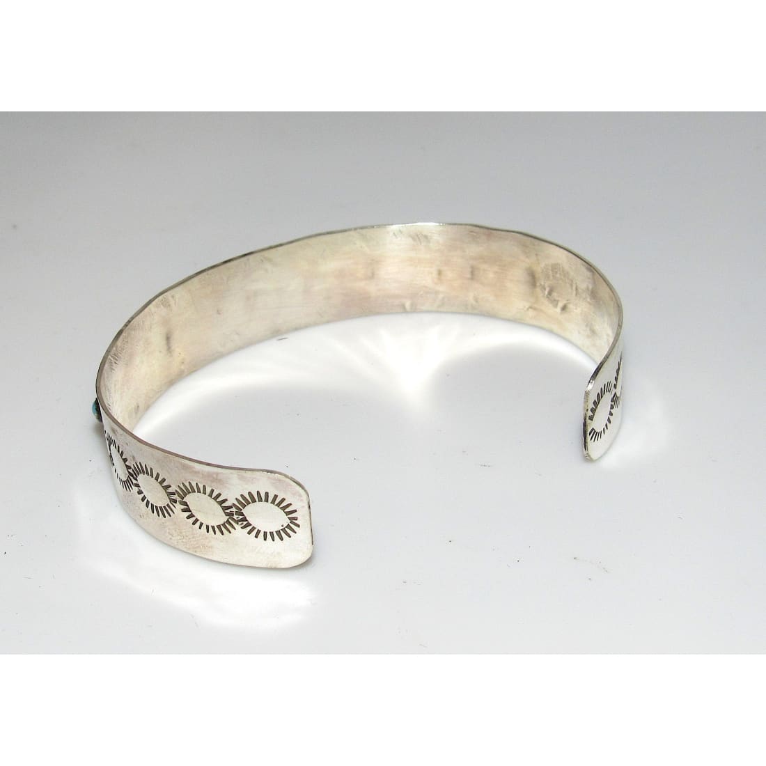 Vintage Zuni Snake Eyes Bracelet Native American Sterling Silver Turquoise Stacker Cuff Sleeping Beauty Turquoise The Southwestern Style Gallery