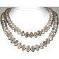 VTG 10mm Navajo Pearls Necklace Sterling Silver Stamped 