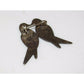 VTG 925 TAXCO Mexico Enamel Lovebirds Brooch Pin Sterling 