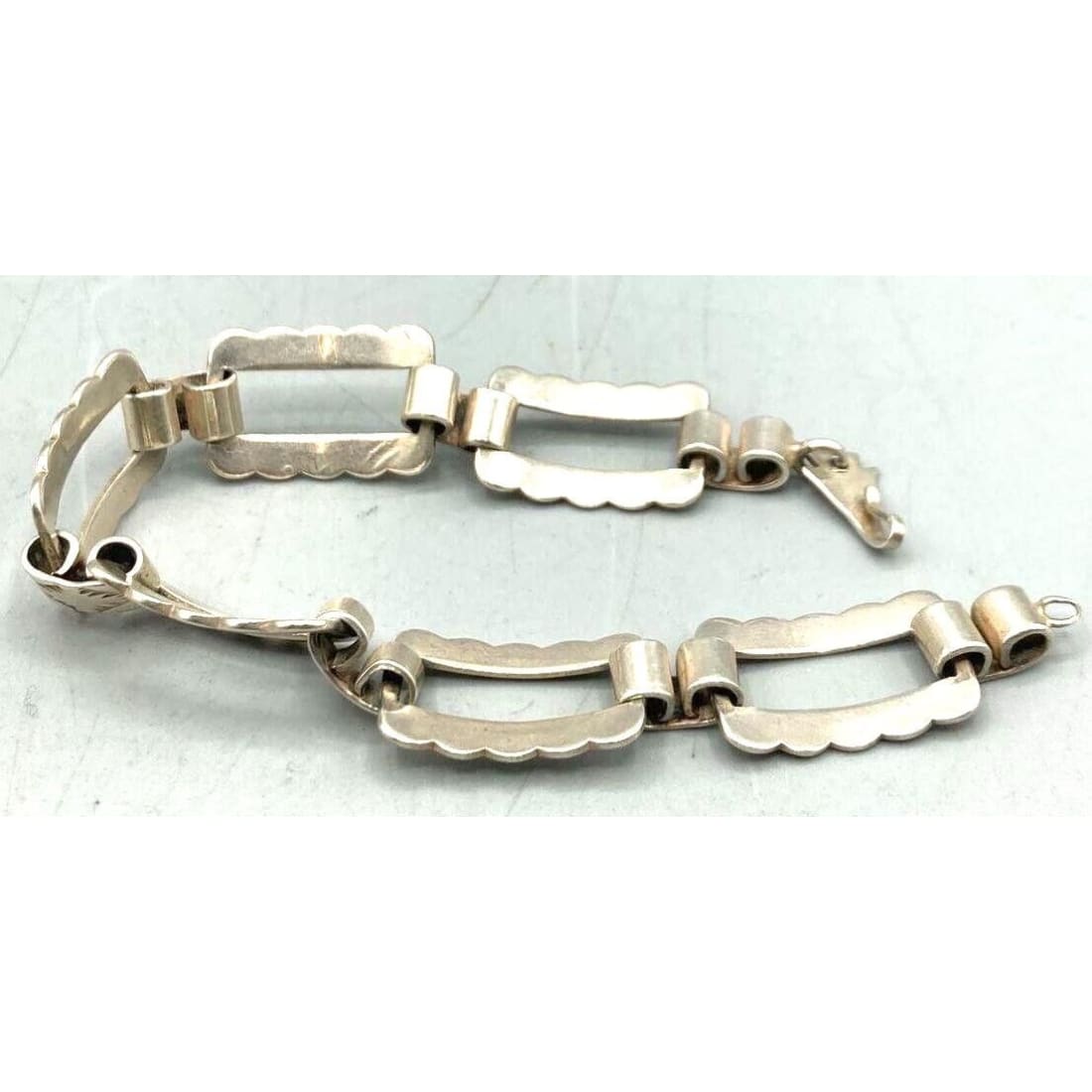 VTG Fred Harvey Era Navajo Concho Link Bracelet Ingot
