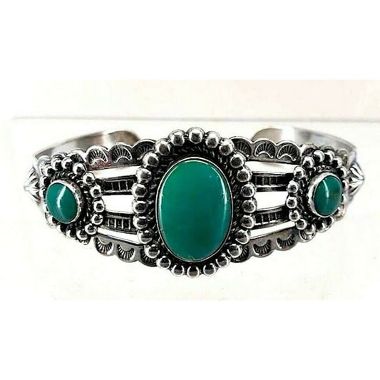 VTG Native American Cuff Bracelet Bell Trading Turquoise 