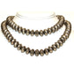 VTG Navajo 12mm Pearls Necklace Sterling Silver Stamped 