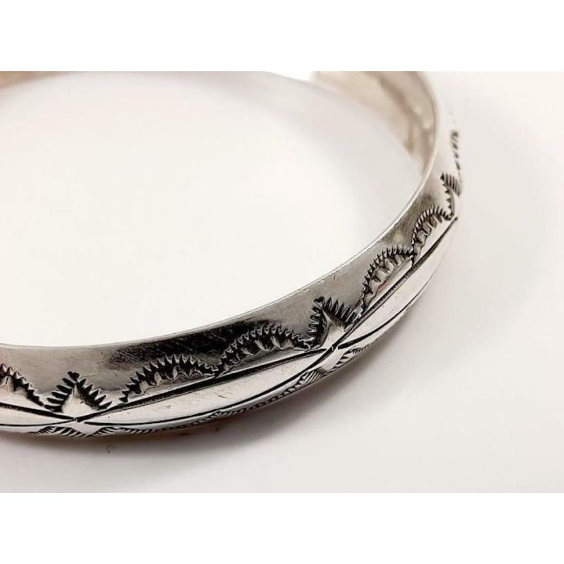 VTG Navajo Bangle Bracelet Sterling Silver Ingot Tribal 