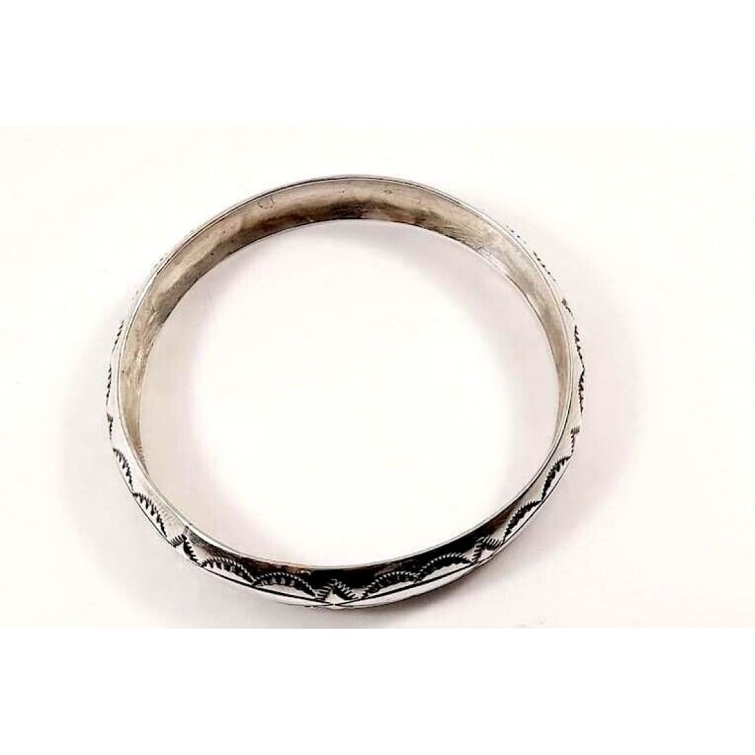 VTG Navajo Bangle Bracelet Sterling Silver Ingot Tribal 