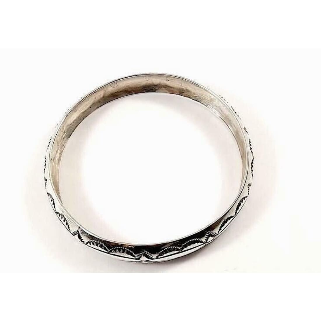 VTG Navajo Bangle Bracelet Sterling Silver Ingot Tribal 