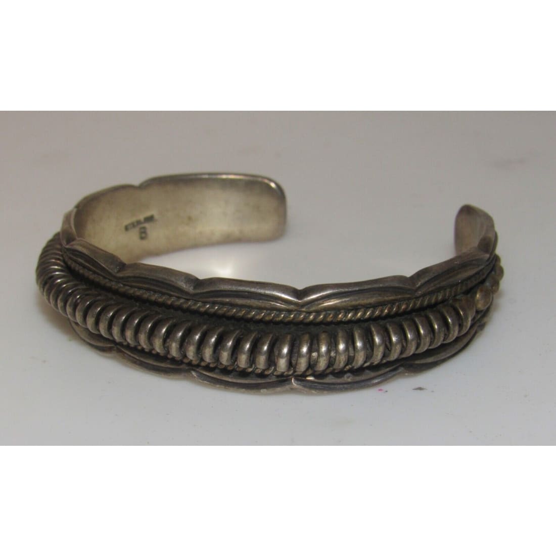 VTG Navajo Carinated Cuff Bracelet Benjamin Piaso Sterling 
