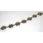 VTG Navajo Concho Link Bracelet Sterling Silver Turquoise -