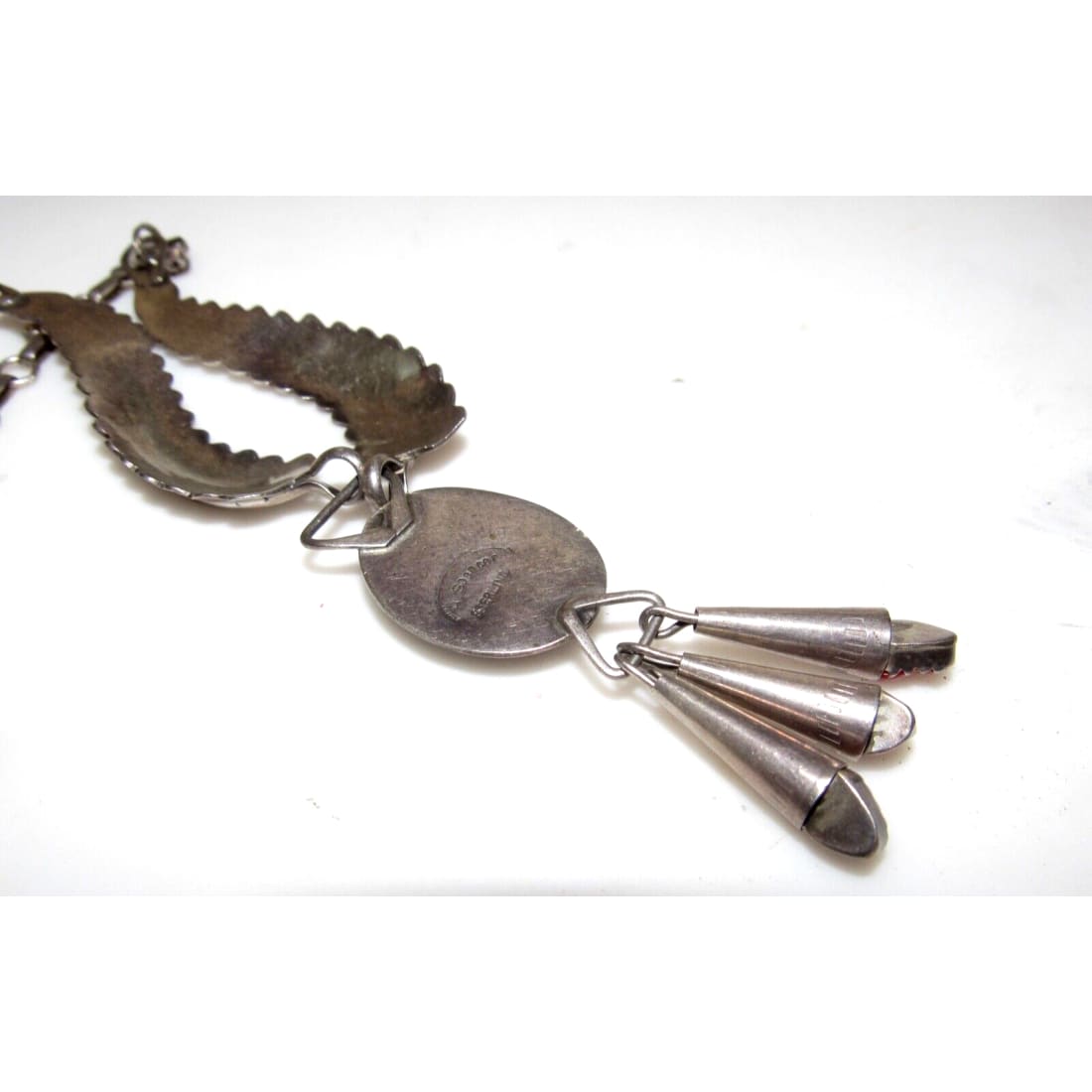 VTG Navajo Coral Necklace Squash Blossom Sterling Silver by 