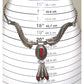 VTG Navajo Coral Necklace Squash Blossom Sterling Silver by 