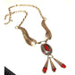 VTG Navajo Coral Necklace Squash Blossom Sterling Silver by 
