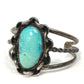 VTG Navajo Fox Turquoise Cuff Bracelet Sterling Silver 