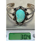 VTG Navajo Fox Turquoise Cuff Bracelet Sterling Silver 