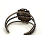 VTG Navajo Fox Turquoise Cuff Bracelet Sterling Silver 