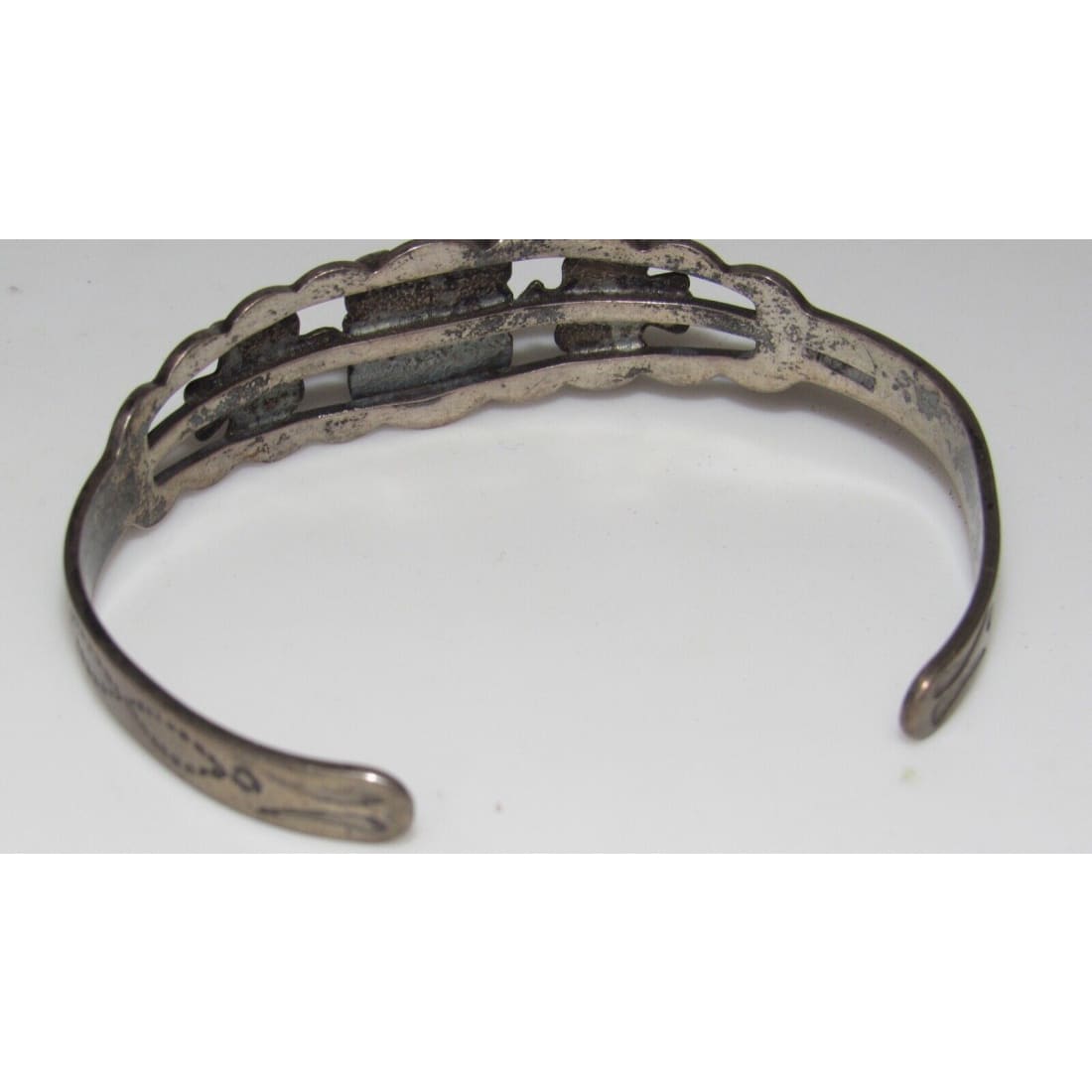 VTG Navajo Fred Harvey Era Cuff Bracelet Sterling Siver 