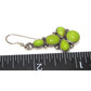 VTG Navajo Gaspeite Cluster Dangle Earrings Sterling Silver 