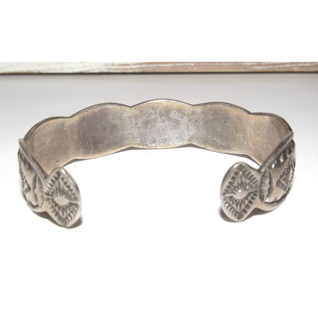 VTG Navajo Ingot Stacker Cuff Bracelet Sterling Silver 