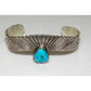 VTG Navajo Kingman Turquoise Cuff Bracelet Sterling Silver 