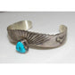 VTG Navajo Kingman Turquoise Cuff Bracelet Sterling Silver 