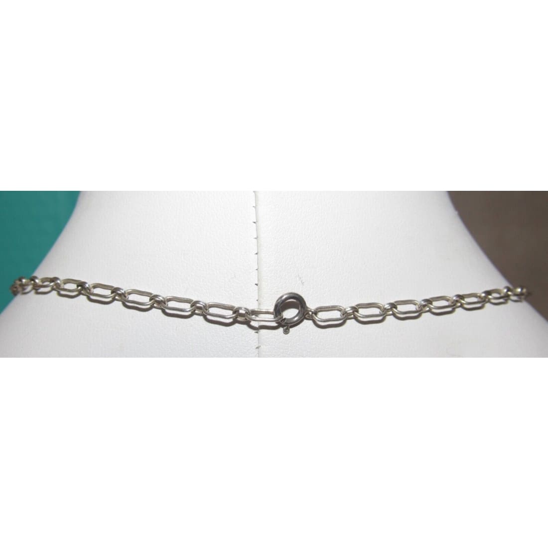 VTG Navajo Kingman Turquoise Small Lariat Necklace Sterling 