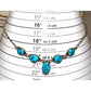 VTG Navajo Kingman Turquoise Small Lariat Necklace Sterling 
