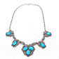 VTG Navajo Kingman Turquoise Squash Blossom Necklace 