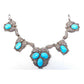 VTG Navajo Kingman Turquoise Squash Blossom Necklace 
