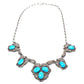 VTG Navajo Kingman Turquoise Squash Blossom Necklace 