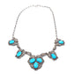 VTG Navajo Kingman Turquoise Squash Blossom Necklace 