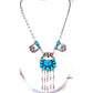 VTG Navajo Kingman Turquoise Squash Blossom Necklace 