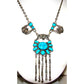 VTG Navajo Kingman Turquoise Squash Blossom Necklace 