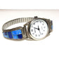VTG Navajo Lapis Inlay Adjustable Watch Tips Sterling Silver