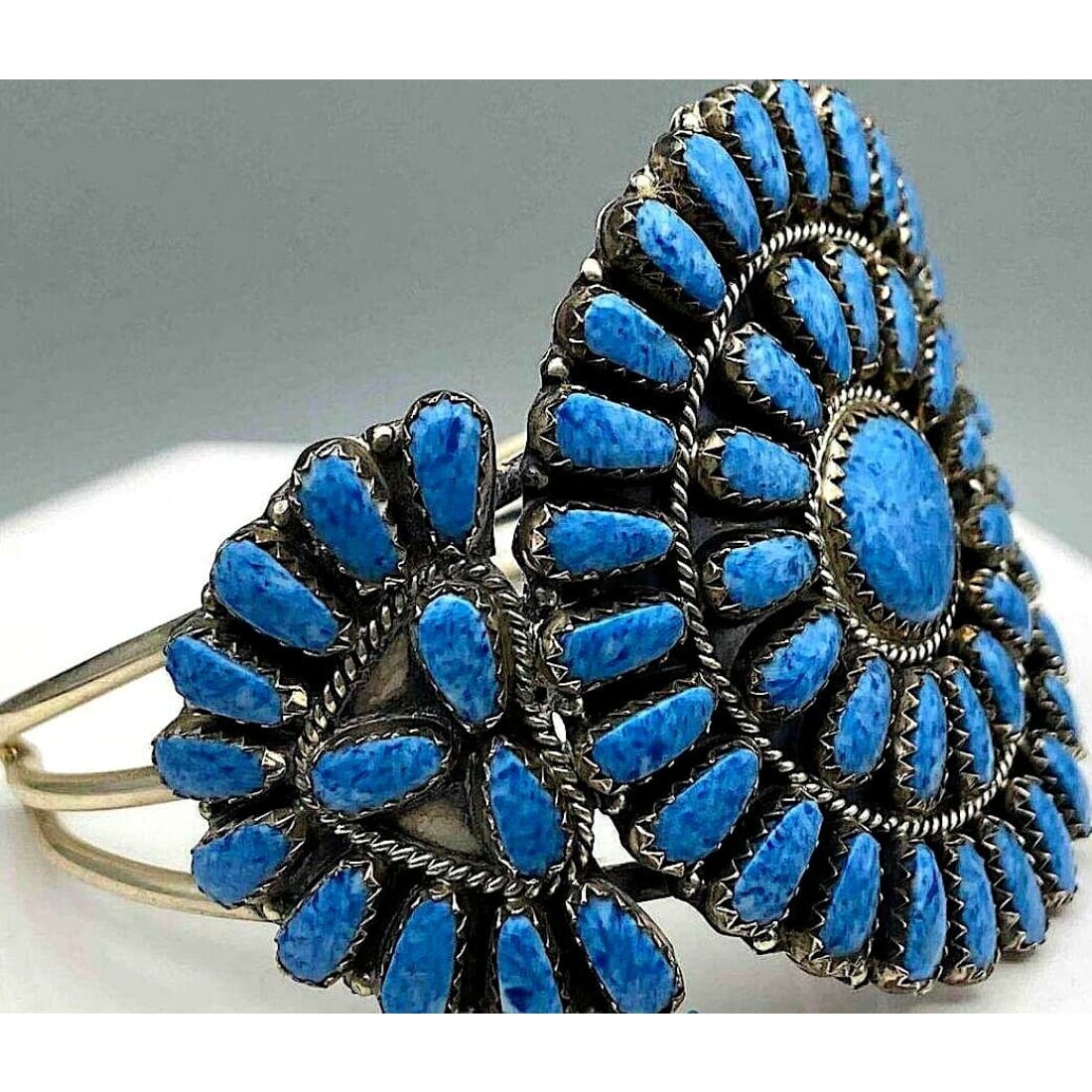 VTG Navajo Larry Moses Begay Cluster Cuff Bracelet Lapis 