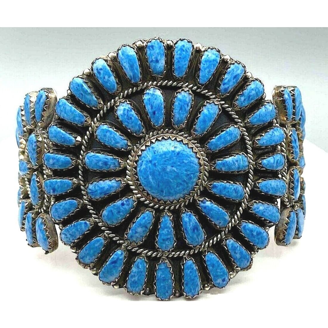 VTG Navajo Larry Moses Begay Cluster Cuff Bracelet Lapis 