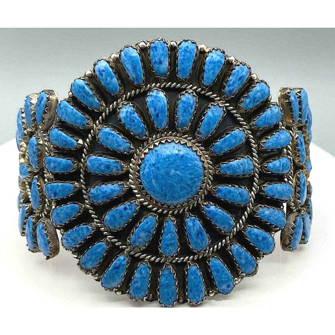 VTG Navajo Larry Moses Begay Cluster Cuff Bracelet Lapis 