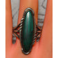 VTG Navajo Malachite Turquoise Ring Size 8.5 Sterling Silver