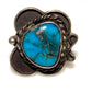 VTG Navajo Morenci Turquoise Ring Size 7.5 Sterling Silver 