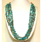VTG Navajo Multi Strand Heishi Necklace Turquoise Rolled 