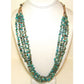 VTG Navajo Multi Strand Heishi Necklace Turquoise Rolled 