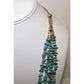 VTG Navajo Multi Strand Heishi Necklace Turquoise Rolled 