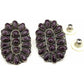 VTG Navajo Purple Sugilite Cluster Earrings Larry Moses 