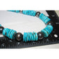 VTG Navajo Rolled Kingman Turquoise & Sterling Beads Heishi