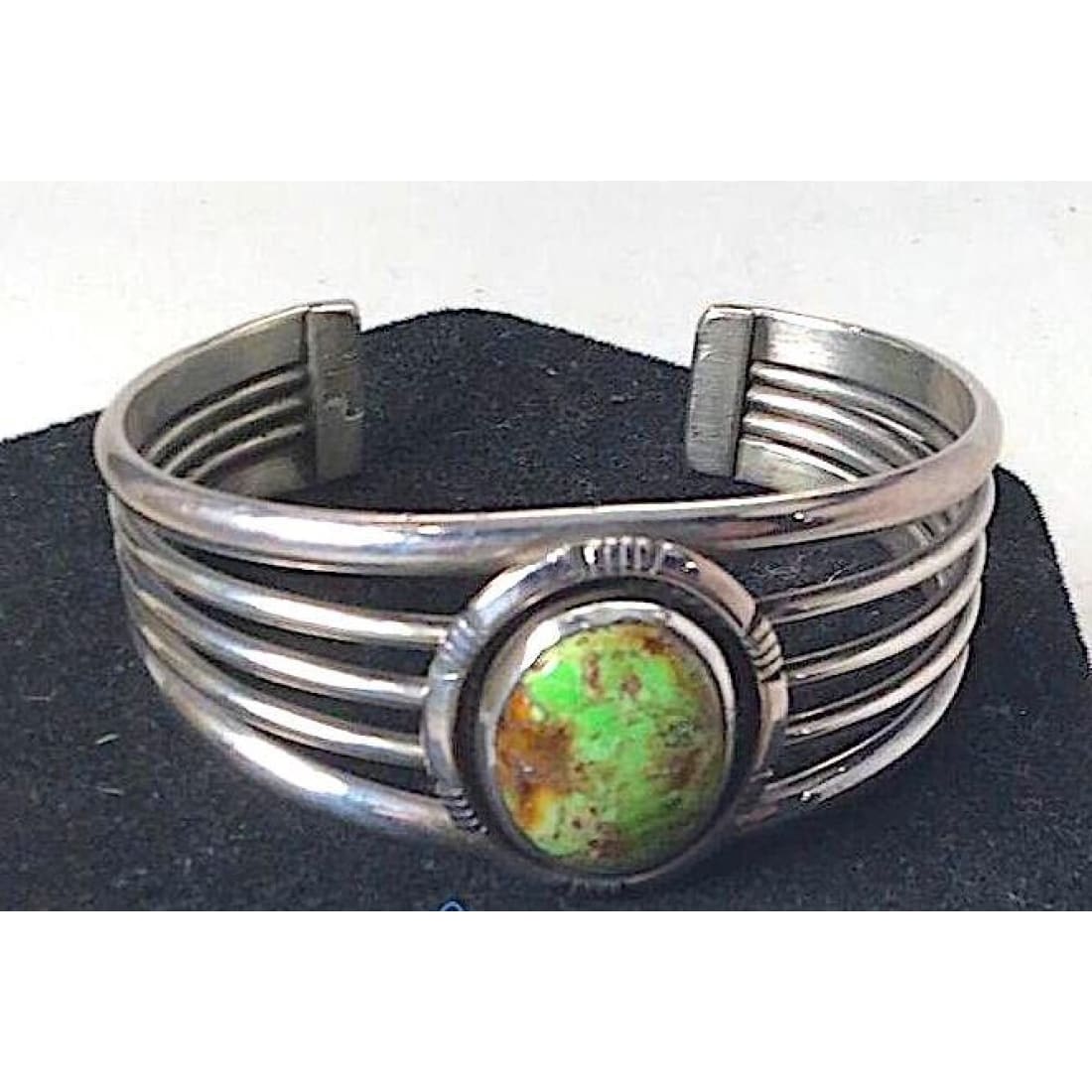 VTG Navajo Royston Turquoise Cuff Bracelet Sterling Silver