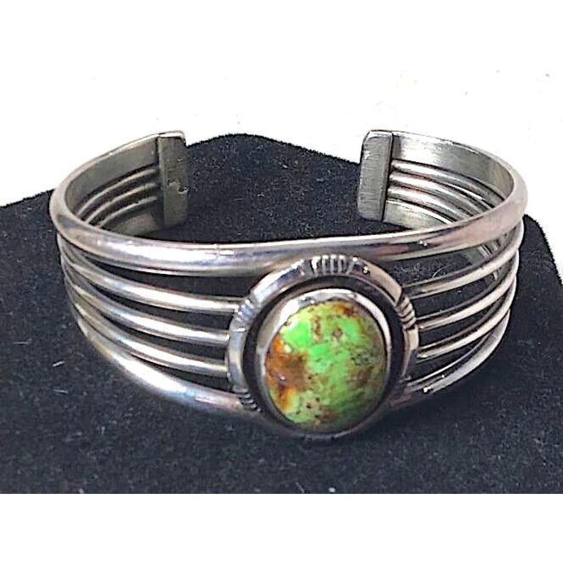 VTG Navajo Royston Turquoise Cuff Bracelet Sterling Silver