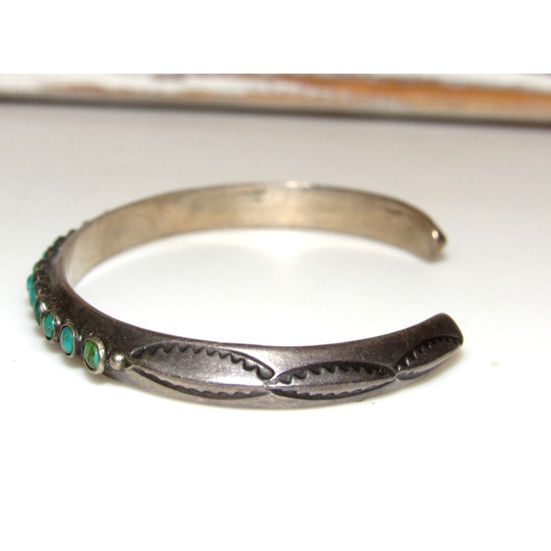 VTG Navajo Snake Eye Cerrillos Turquoise Ingot Sterling 