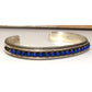 VTG Navajo Snake Eye Lapis Lazuli Stacker Cuff Bracelet 