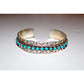 VTG Navajo Snake Eye Turquoise Ingot Sterling Cuff Bracelet 